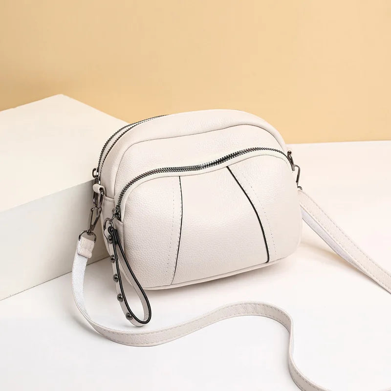PU Leather Casual Crossbody Bag for Women | Shell Purse & Handbag (Lady Luxury Design Small Shoulder Messenger Bag)