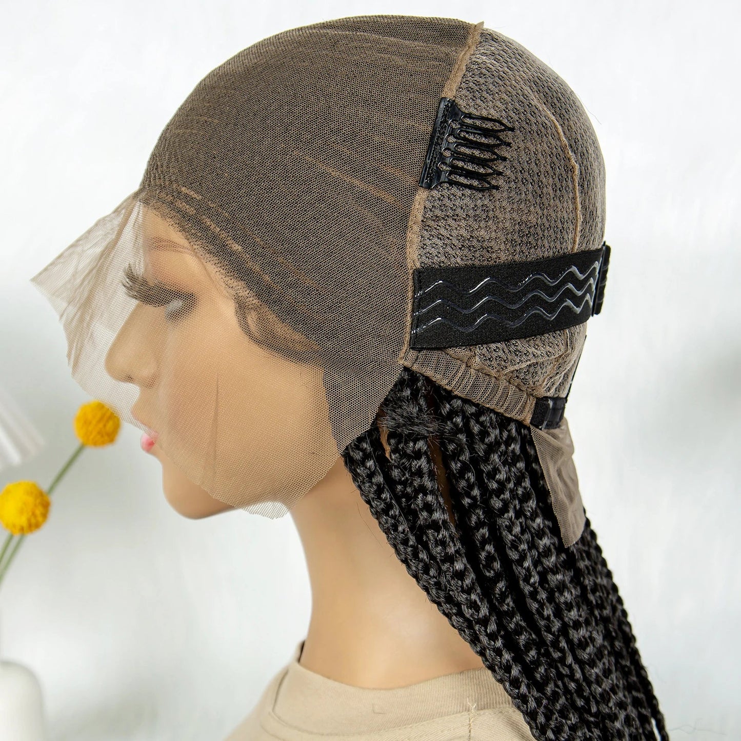 Full Lace Cornrow Box Braids Wig | Crochet Braided Style