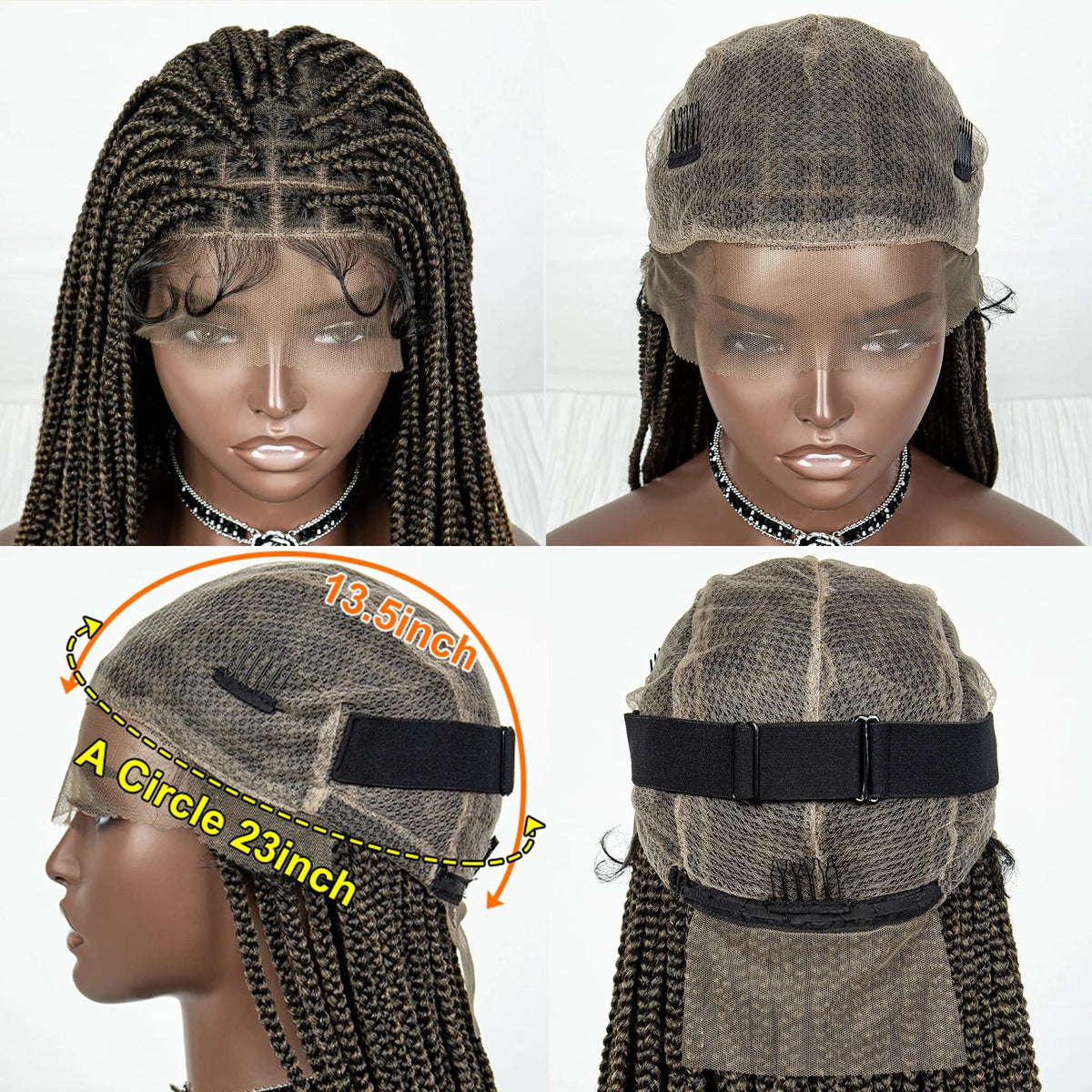 Knotless Cornrow Box Braids Full Lace Wig | Baby Hair | Clearance Sale | Black Women