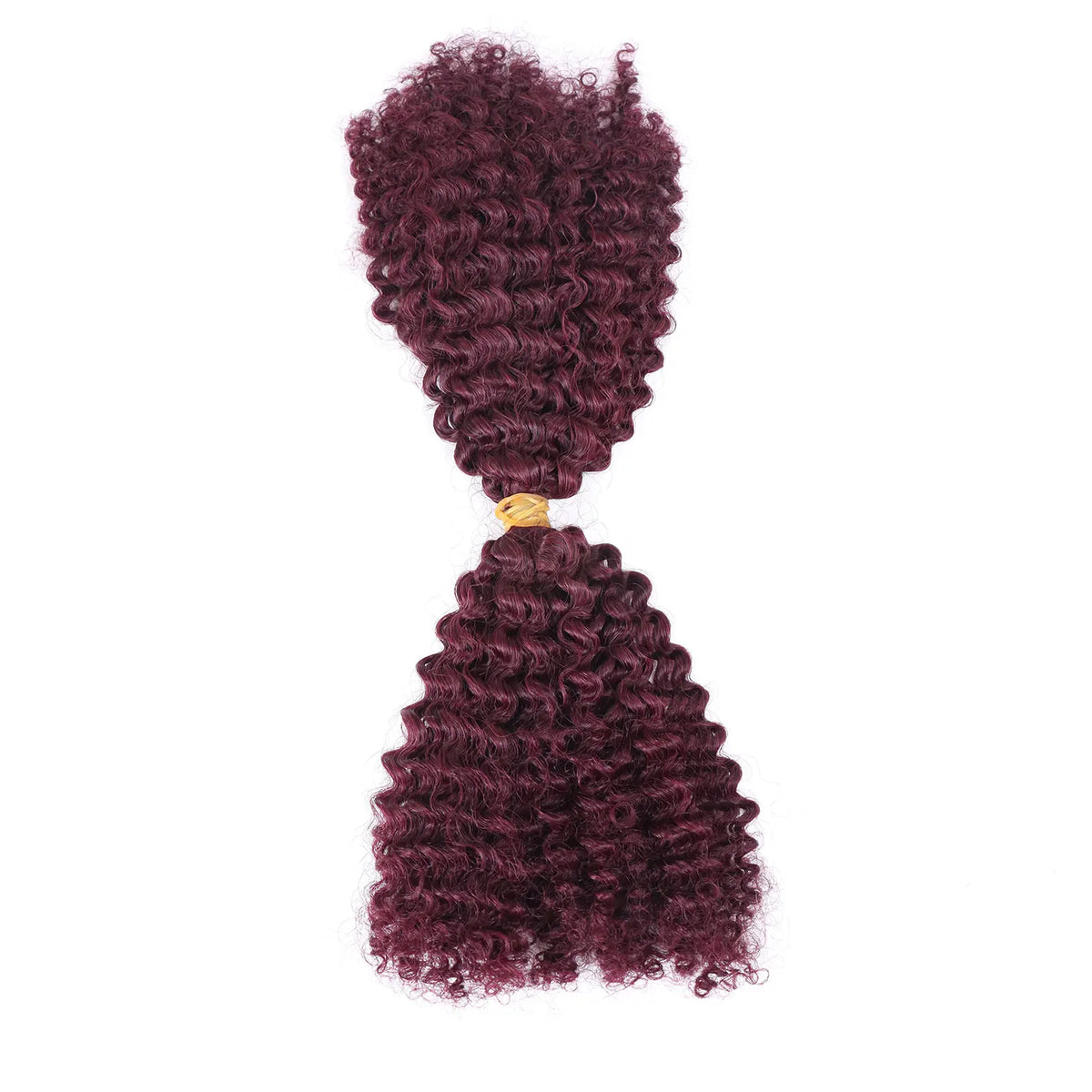 Ombre Honey Blonde Kinky Curly Human Hair Extensions | 50g Peruvian Crochet Bulk Hair (No Weft, Double Drawn)