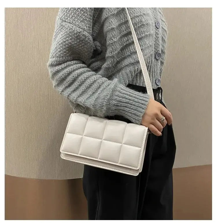 Fashion Brand Designer Women's Shoulder Bag | Small PU Leather Female Crossbody Bag & Trend Classic Handle Handbag