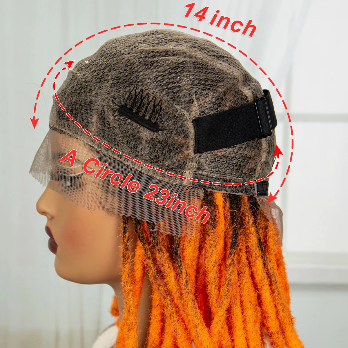 Red Faux Locs & Knotless Braids Wig | Full Lace | Baby Hair | Dreadlock Style