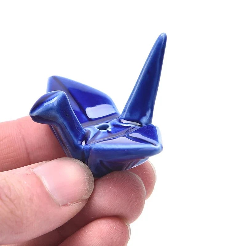 Thousand Paper Crane Shaped Incense Stand Holder Ceramic Incense Burner Stick Rack DIY Home Decoration