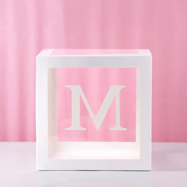 Birthday Balloon Boxes For Party Decorations 1st Happy Birthday Balloon Blocks Decor with ONE Letter Boy Girl Baby Shower Decor