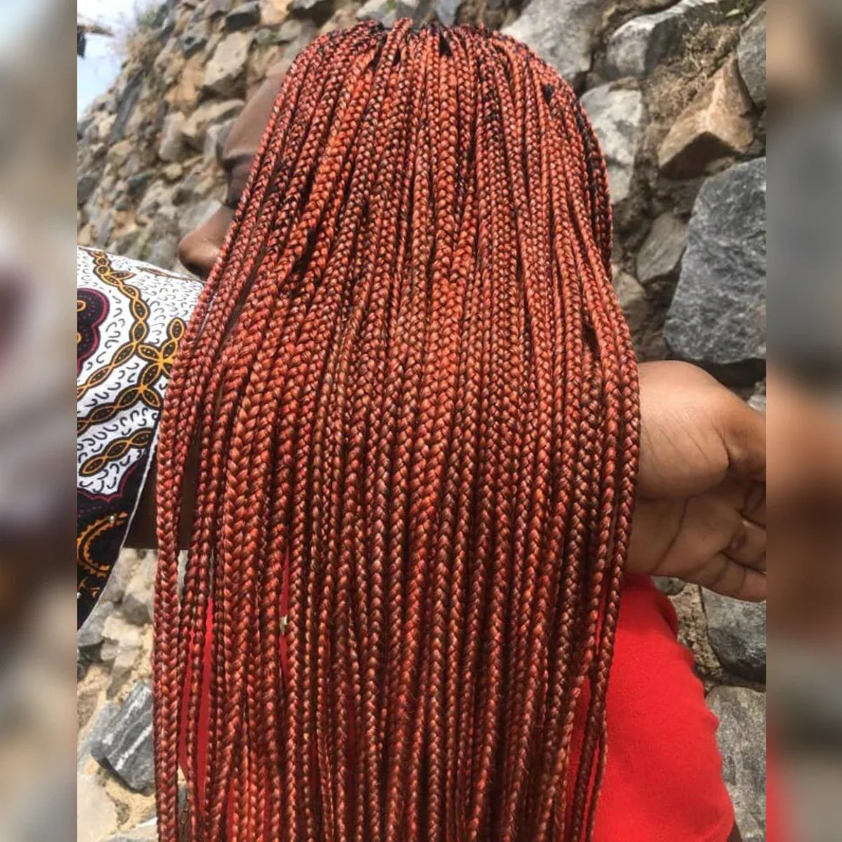 Ginger Orange Full Lace Knotless Braided Wig - Hand Braided Wig for Black Women