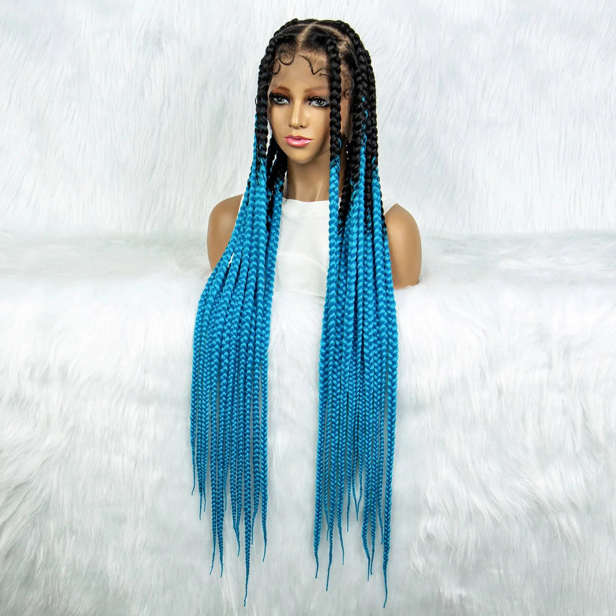 HD Lace Knotless Square Box Braids Wig | Full Lace | Baby Hair | Black Women