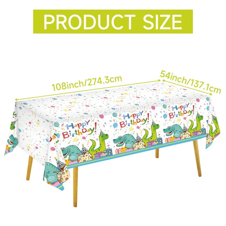 Dinosaur Birthday Disposable Tablecloth Birthday Party Decoration Kids Boy Baby Shower Jungle Dino Party Table Cover Supplies