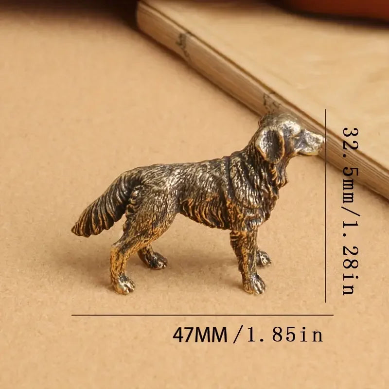 Copper Craft Brass Solid Cat Owl Statue Creative Animal Desk Ornaments Desktop Home Decoration Collectible Cute Statue Ornament