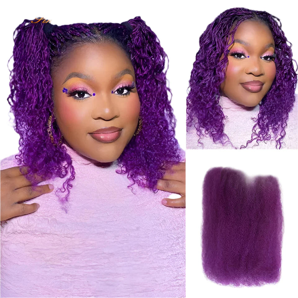 Afro Kinky Bulk Human Hair for Braids | Virgin Remy Extensions (Multi-Color Options)