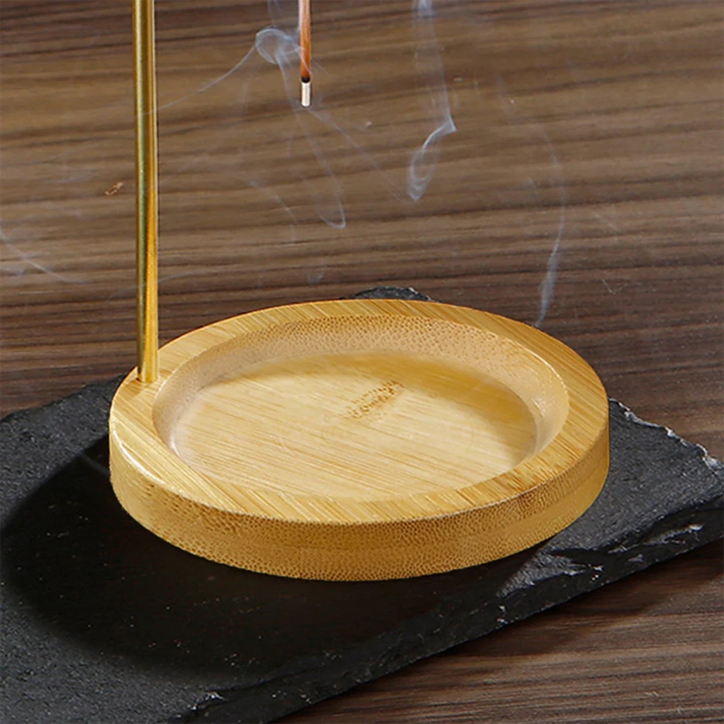 Glass Mountain Incense Holder Anti-Ash Incense Burner with Koi Clip Incense Stick Holder with Ash catcher for Yoga Meditation