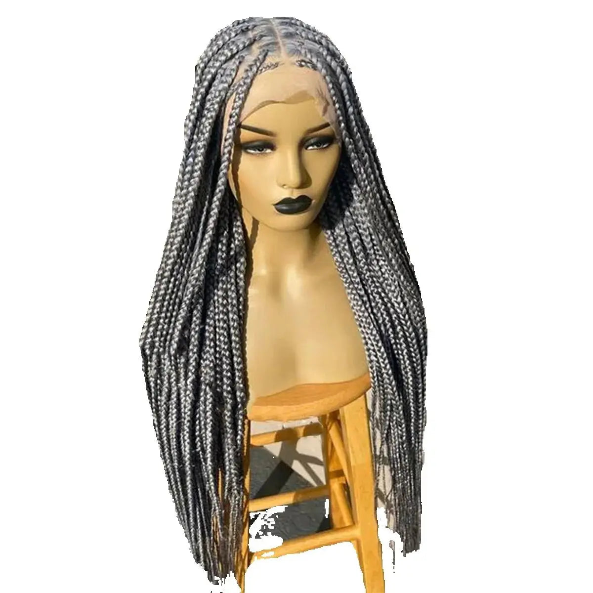 Ombre Blonde Knotless Box Braided Wig | Full Lace Braids Wig | Senegalese Twist, Passion Twist, Faux Locs Styles Available | Kanekalon Hair