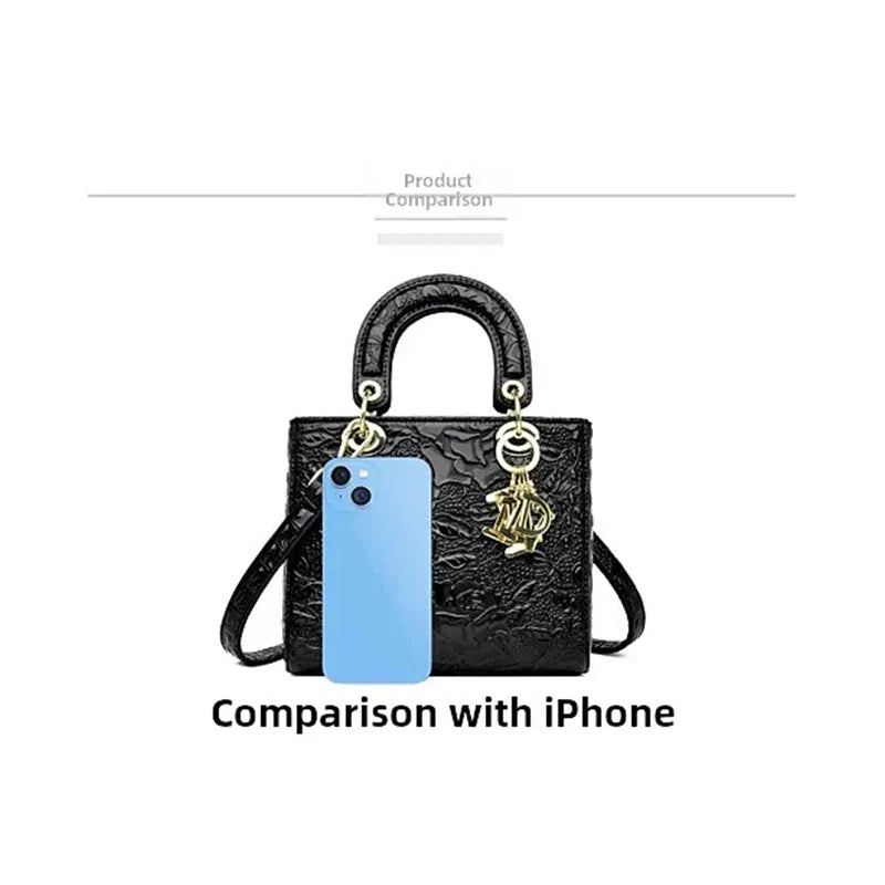 Brand Retro Ladies Handbag | High Quality PU Leather Shoulder Messenger Bag (Large Capacity Simple Commuter Bag for Women)