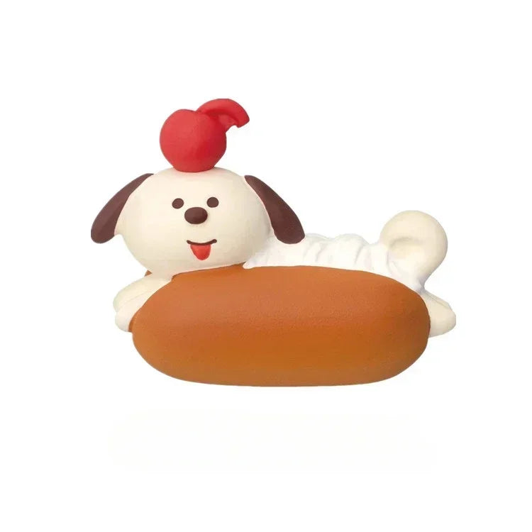 1pc ZAKKA Japanese Cat Food Bakery Coffee Shop Scene Decoration Resin Crafts Small Ornaments Croissant Donut Dessert Cupcake