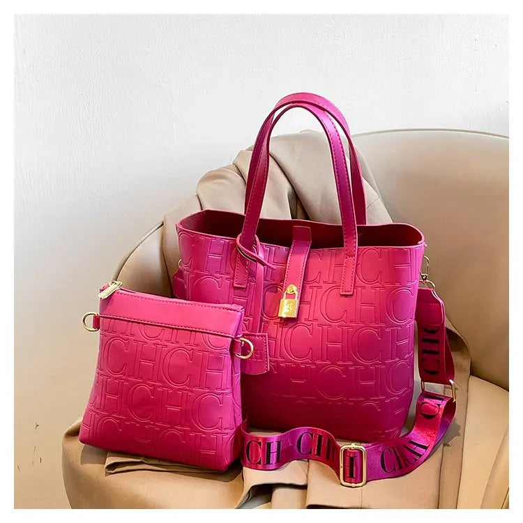 Women's New Large-Capacity Bucket Bag | Winter Fashion Letter Printing Temperament Versatile Messenger Bag
