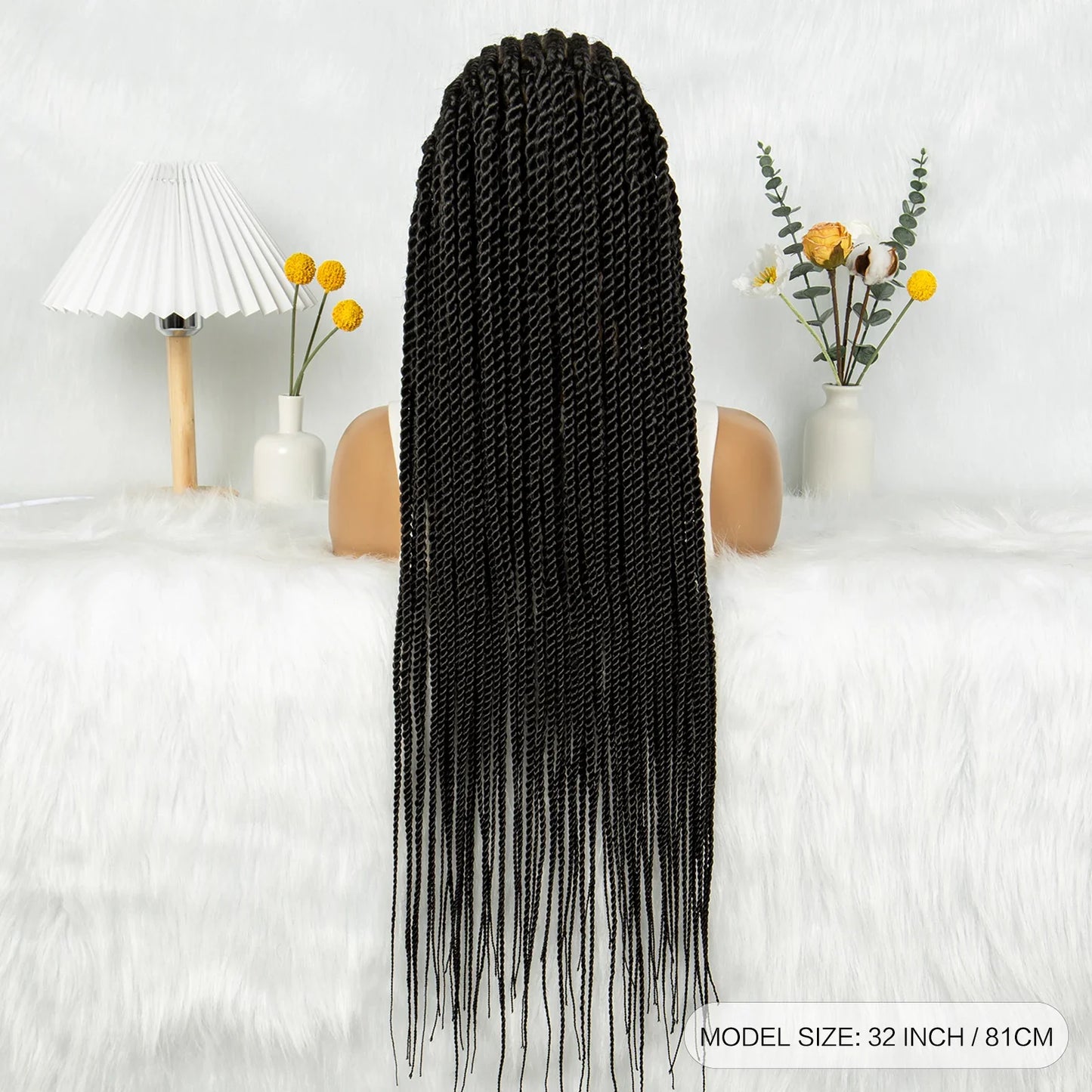 HD Lace Cornrows to Twisted Braids Wig | Full Lace Goddess Style