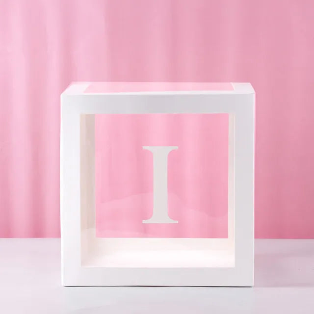 Birthday Balloon Boxes For Party Decorations 1st Happy Birthday Balloon Blocks Decor with ONE Letter Boy Girl Baby Shower Decor