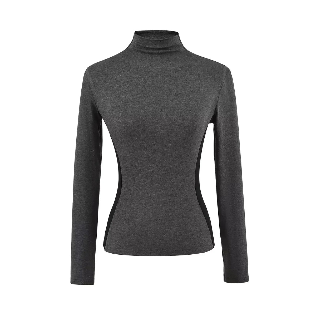 Women High Neck Slim Fit Fleece Base Layer Top