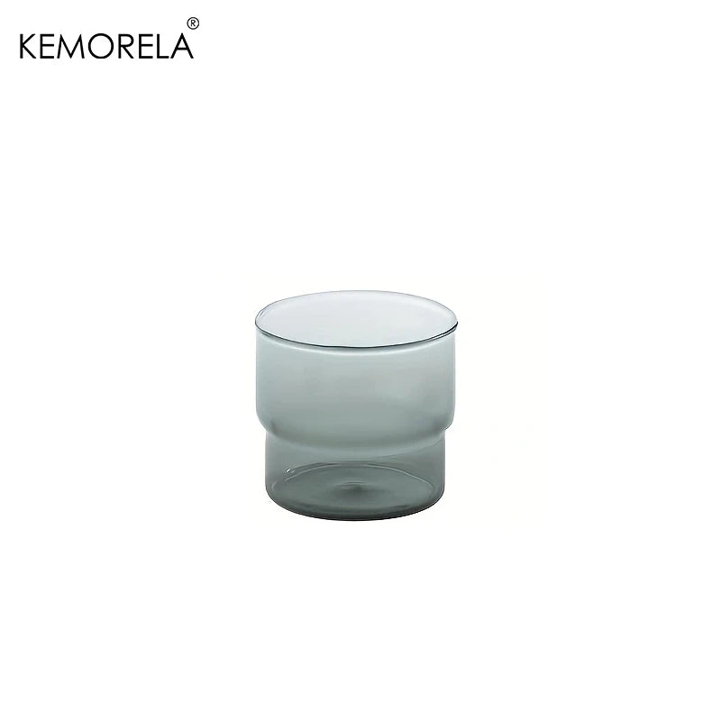 KEMORELA 290ML Glass Cup Coffee Mug Origami Style Heat Resistant Vintage Drinkware Smoothie Shot Transparent Wine Ice Beer