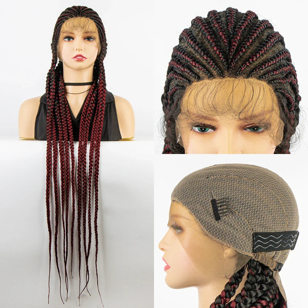 KIMA Cornrow Box Braids Wig with Baby Hair | Full Lace & Lace Front Options