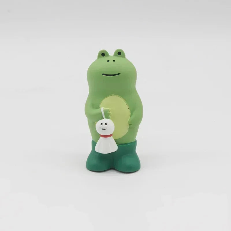 Cat Resin Decoration Crafts Rain Scene Frog Small for Desk Decoration Ornaments Craft Toys Collection Gifts Wholesales 2024 New