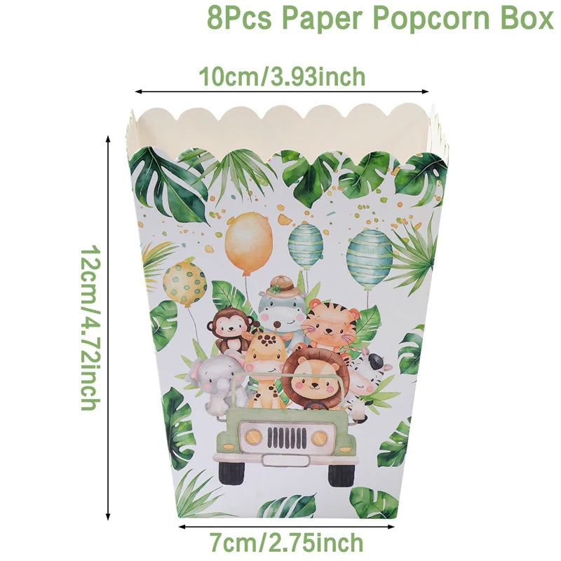 Jungle Safari Disposable Tableware Paper Plates Cups Animal 1st Wild One Birthday Party Decor kids Baby Shower Supplies Woodland