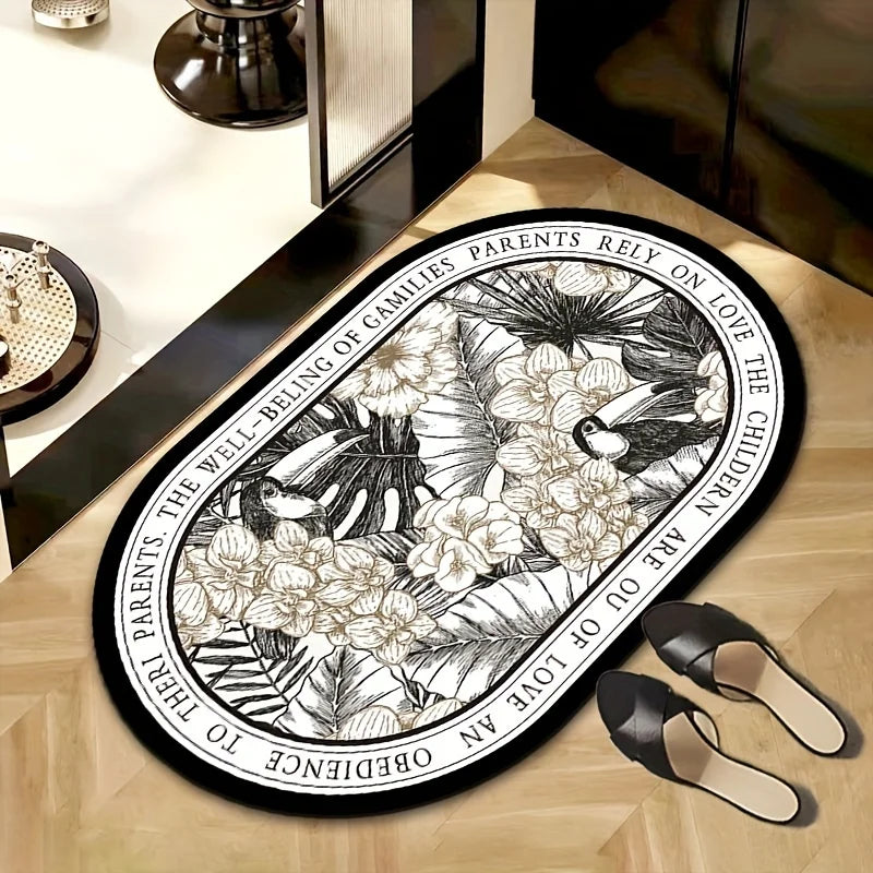VIKAMA Lucky Luxury High-End Bathroom Mat Absorbent Floor Mat Non-Slip Wear-Resistant Doormat Rug For Bedroom Live Room Home Dec