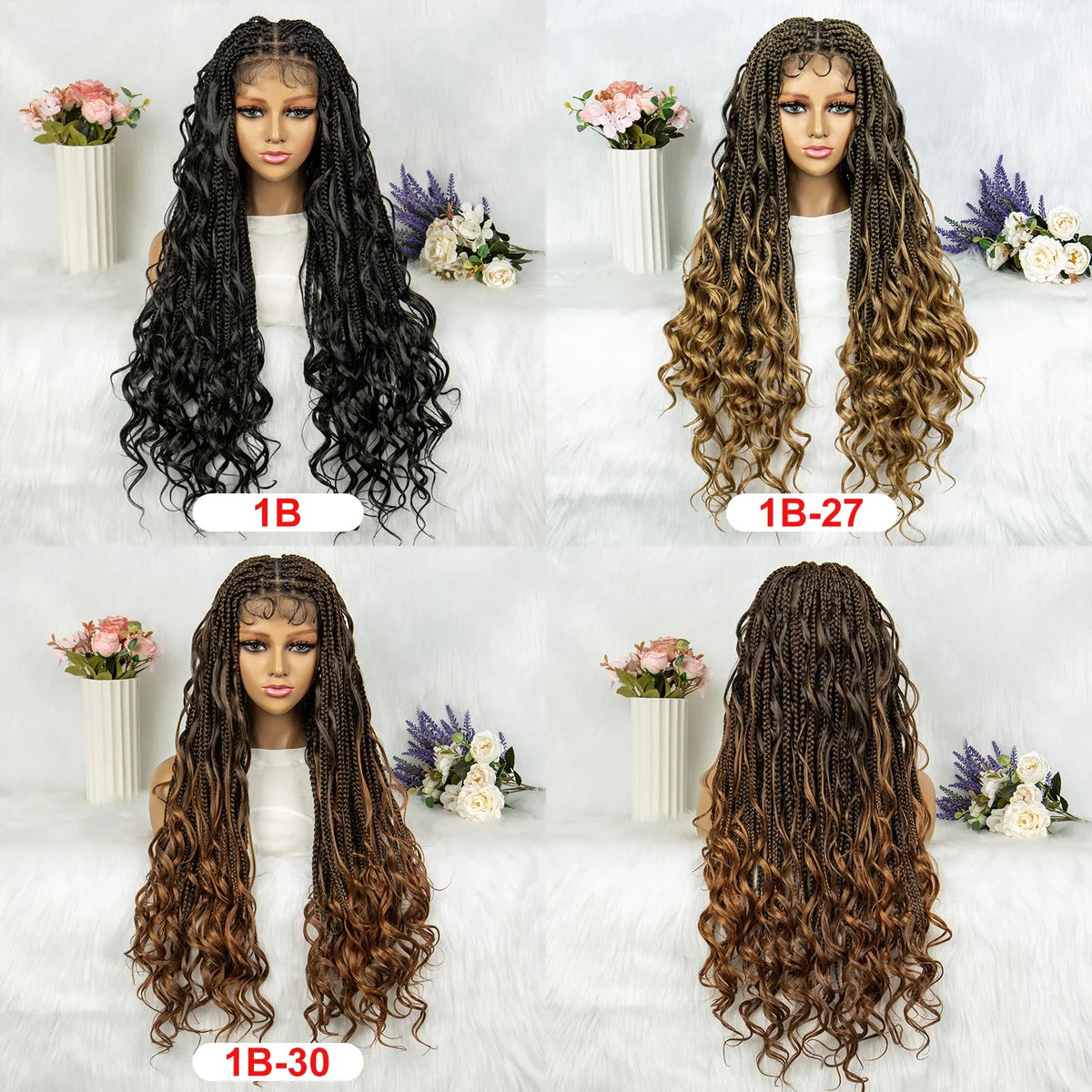 Knotless Box Braids & Dreadlocks Wig | Lace Front with Baby Hair