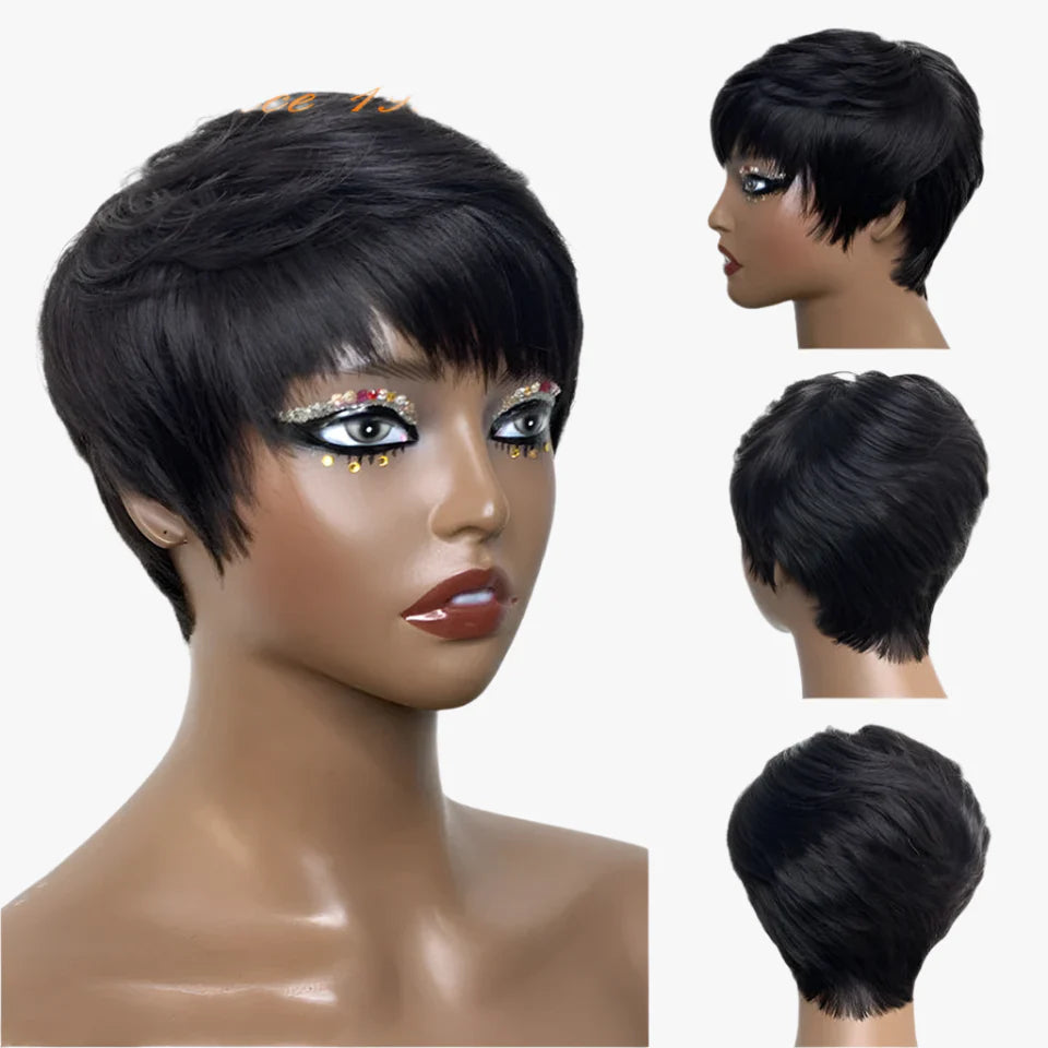13x4 Kinky Straight Lace Front Wig | Glueless | Brazilian Virgin Hair | Pre-Plucked with Baby Hair