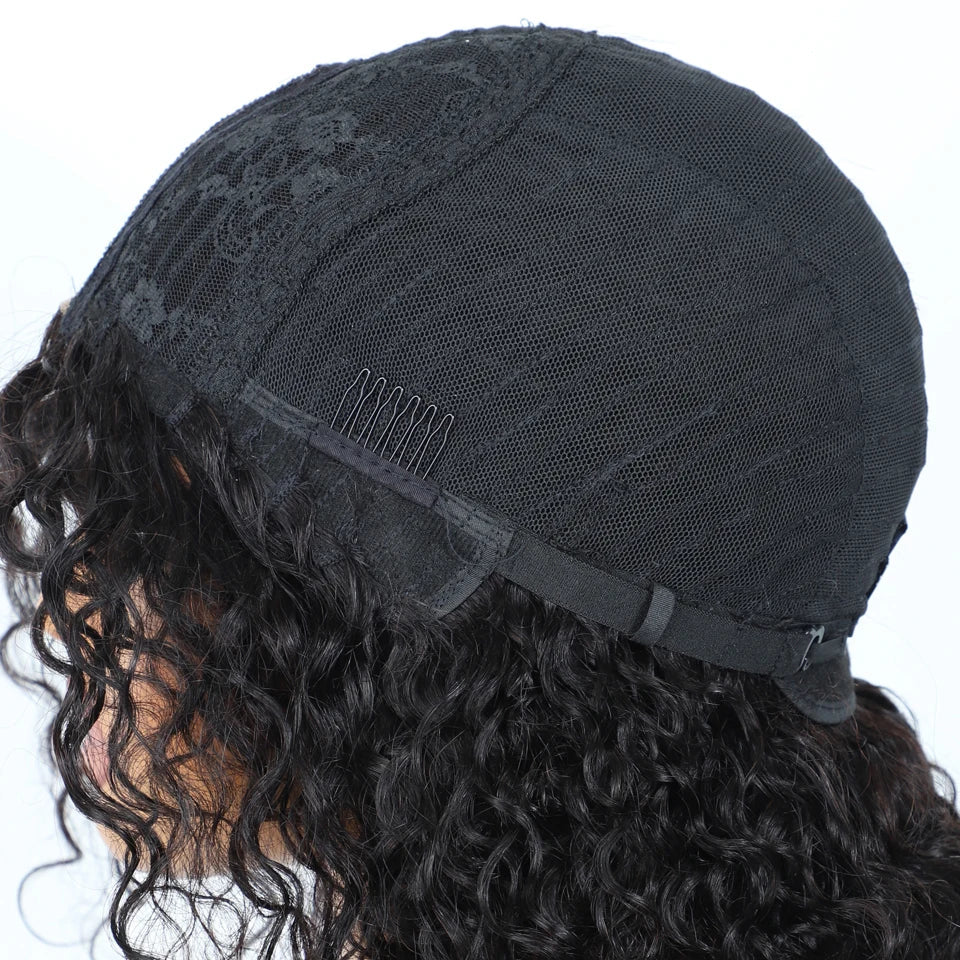 Rebecca Short Curly Bob Wig | Glueless 100% Brazilian Remy Human Hair with Middle Part