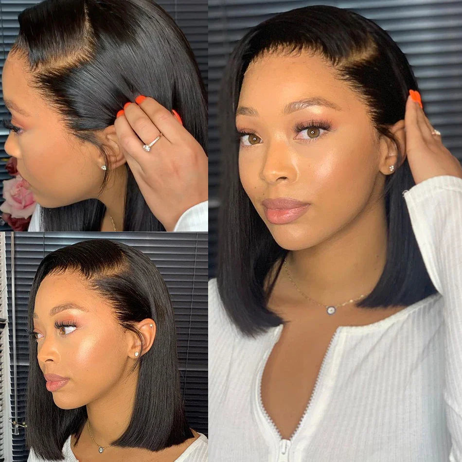 Brazilian Straight Bob Wig | Glueless Lace Front Wig | 180% Density | 4-16 Inches