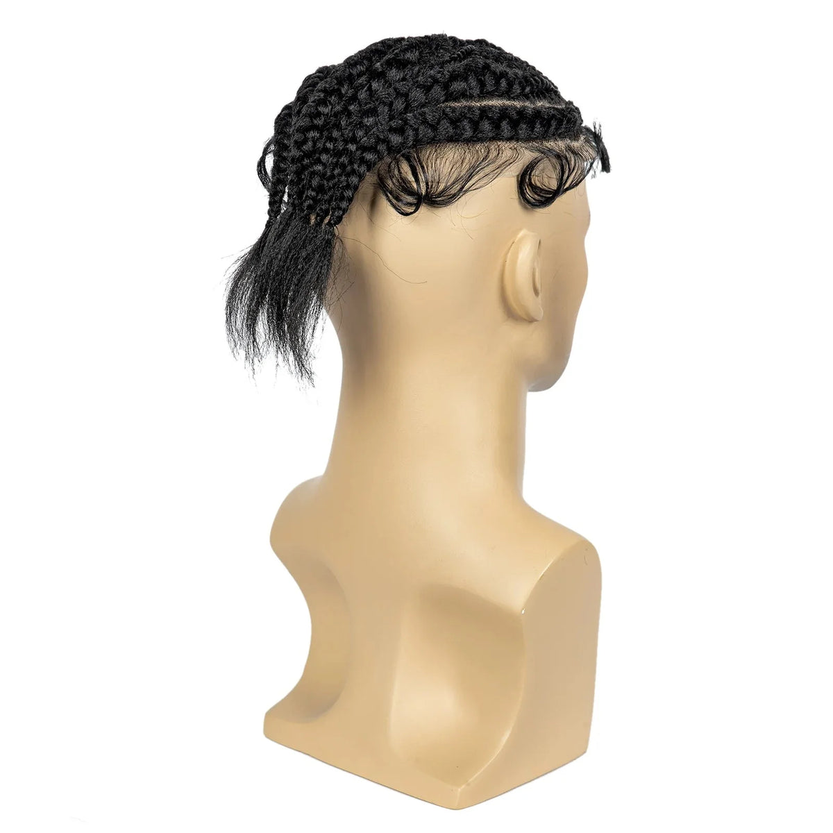 Men's HD Full Lace Cornrow Braided Toupee | Box Braids Wig | Synthetic Lace Front | African Men's Braids