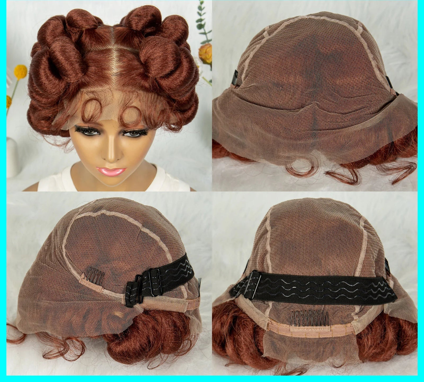 Knotless Box Braids Bantu Wig | Full Lace African Braiding