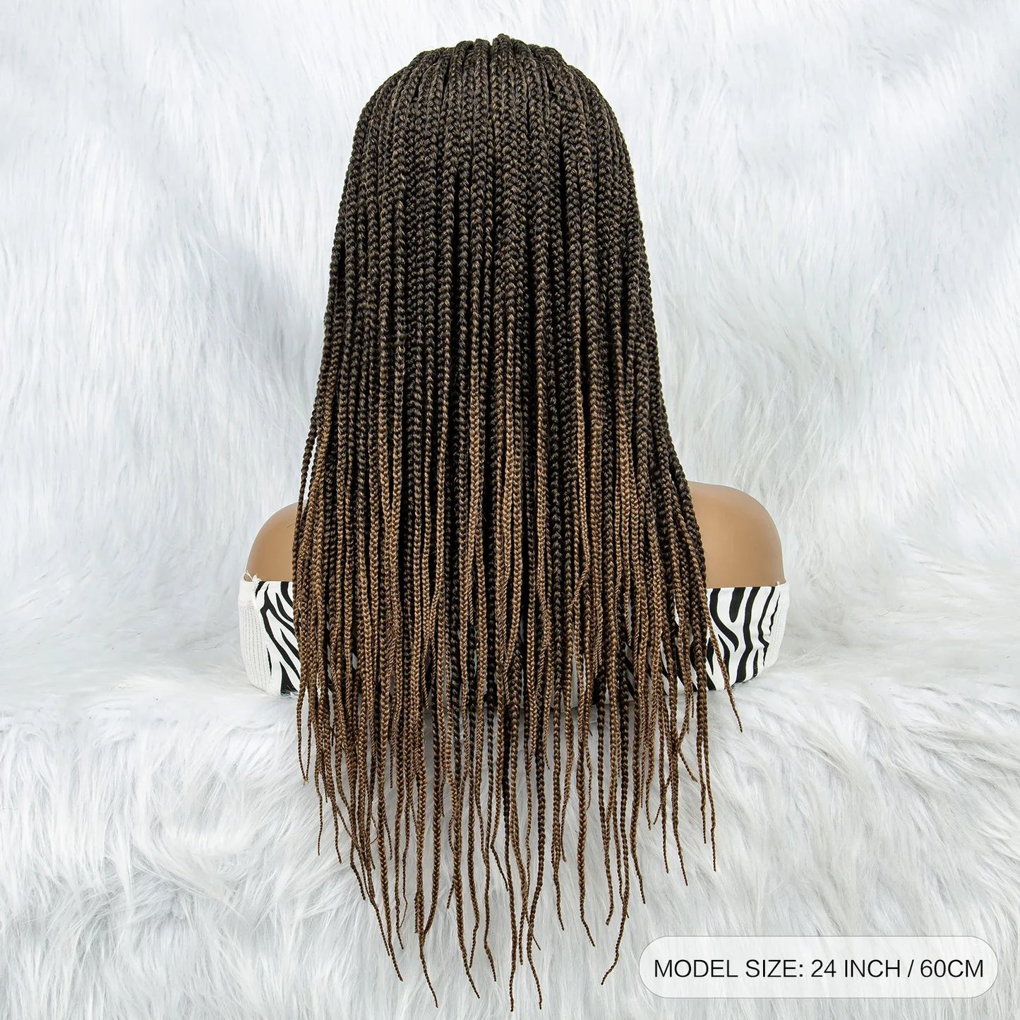 Colorful Knotless Box Braids Wig | Full Lace Front with Baby Hair