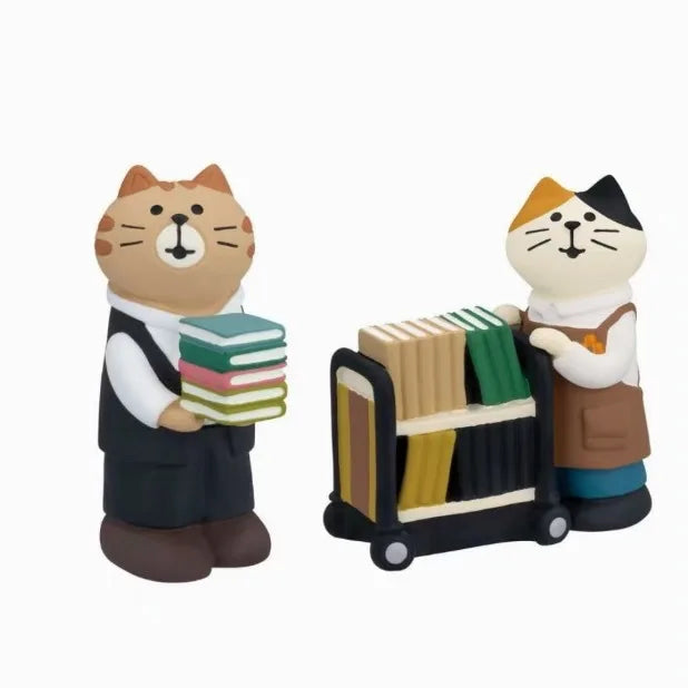 ZAKKA Ornaments Night Market Girl Barbecue Stand Scene Decoration Shooting Props Miniature Resin Cat Birthday Gift Collection