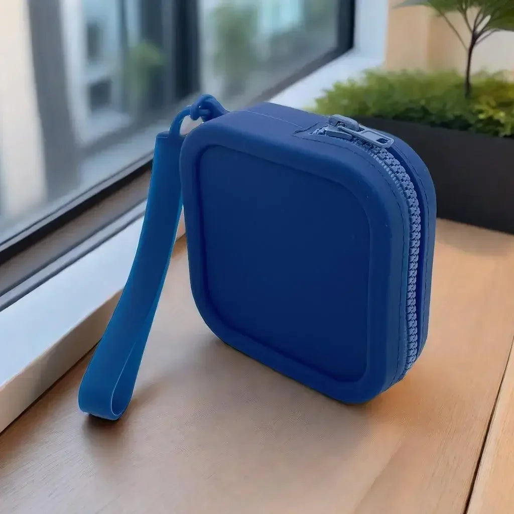 Waterproof Solid Color Silicone Wallet & Coin Purse | Mini Zipper Organizer Travel Pouch (Cosmetic Bag, Earphone Bag for Students)