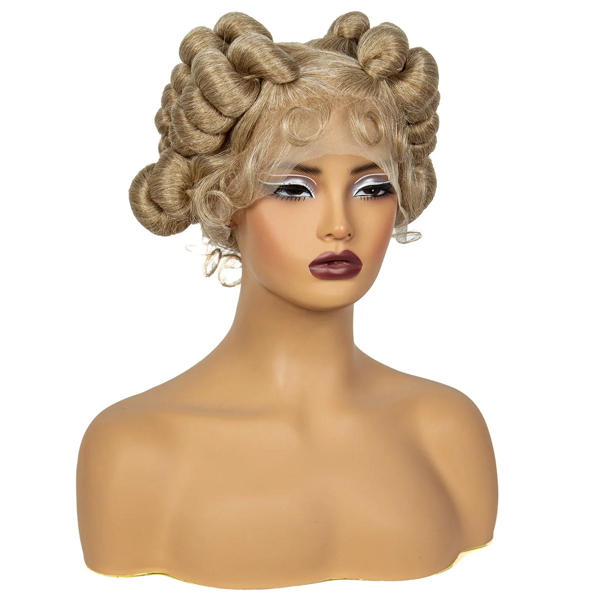 Ginger Orange Bantu Knotless Braids Wig | Full Lace | Short Bob | 350#
