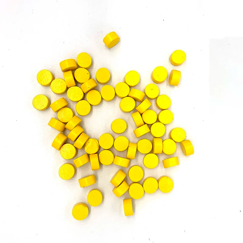 100Pcs 8 Colors Wooden Game Pieces Colorful Chess Pieces  Games Accessories 10*5MM