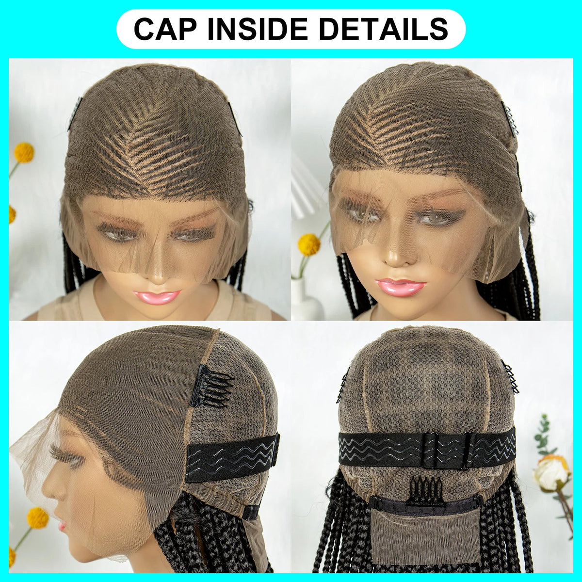Fulani Cornrow Box Braids Wig | Full Lace Front | Baby Hair | KIMA Synthetic