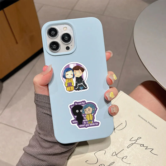60pcs Horror Movie Coraline & the Secret Door Stickers Phone Scrapbook Suitcase Cartoon Graffiti Decals Sticker For Stationery