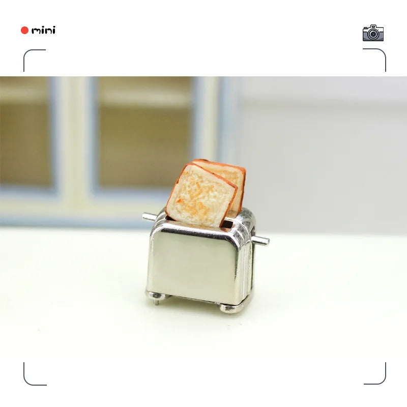 Cute Cat Bread Toast Model Toys Miniature Photography Props Figurines Gift Desktop Ornaments Figurine Decoration Crafts