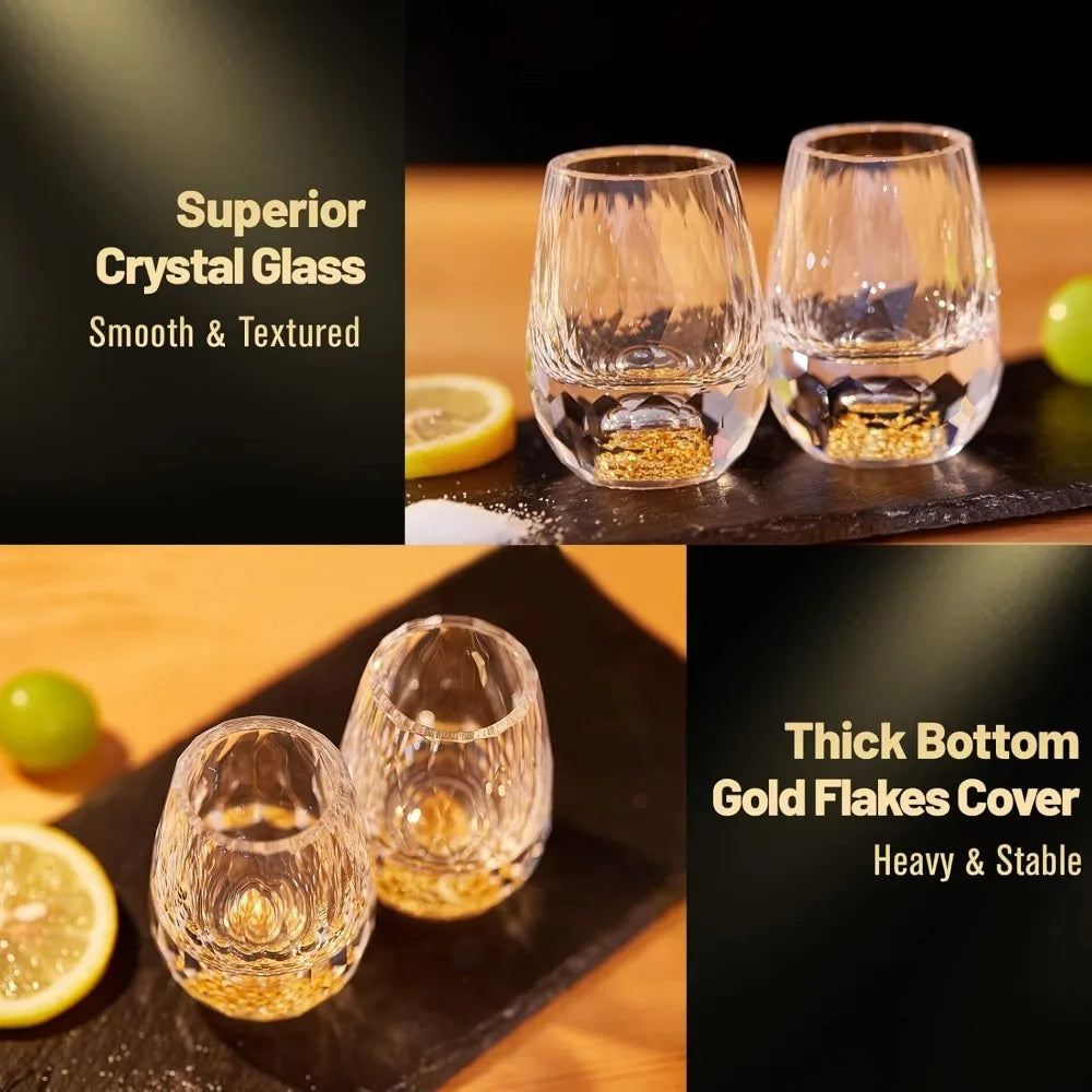 15ML Crystal Wine Glass Set, Luxurious and Lovely Drinkware Is BPA Free, Perfect for Decoration Collection and Celebration