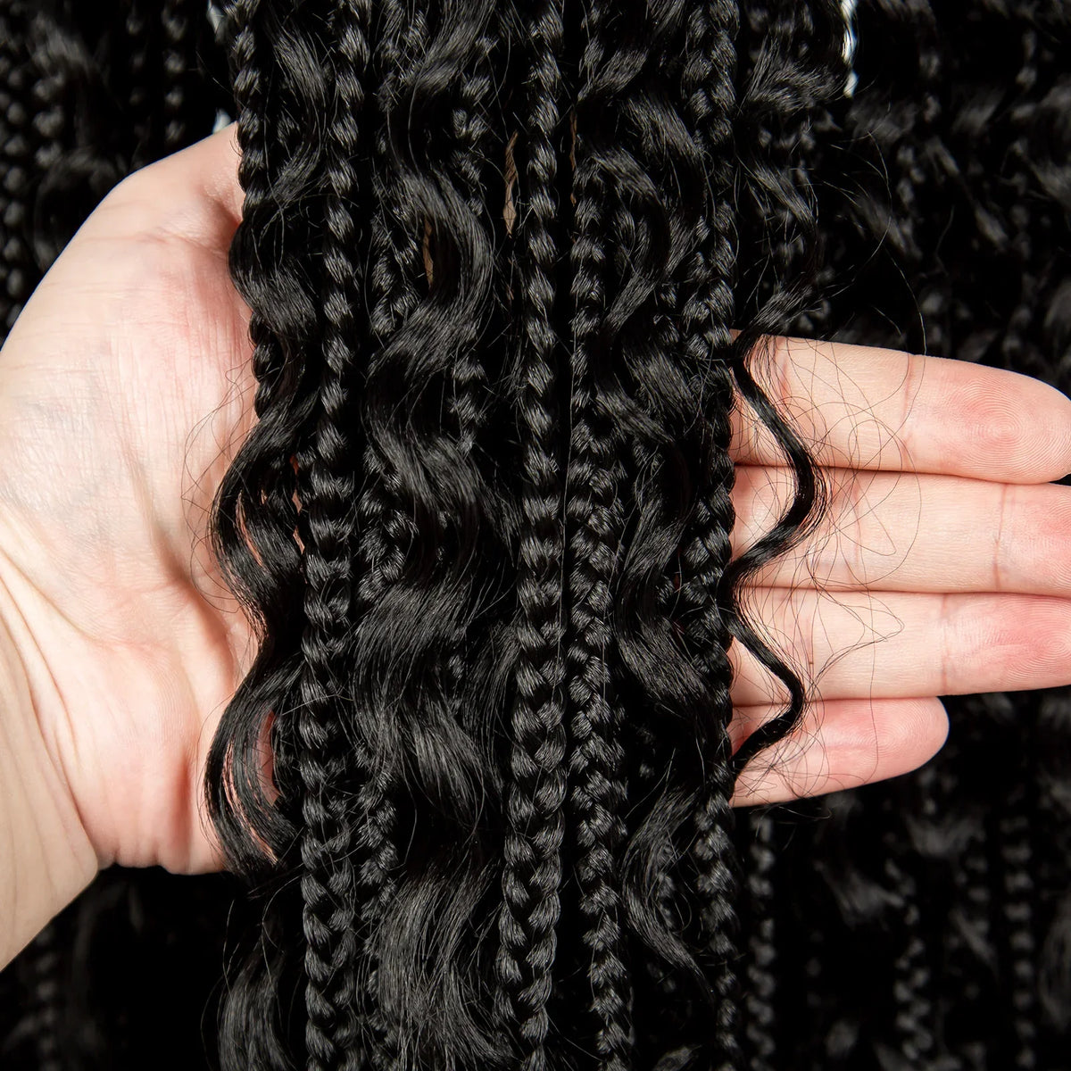 HD Transparent Boho Box Braids Wig | Full Lace | Knotless | Black Women & Girls