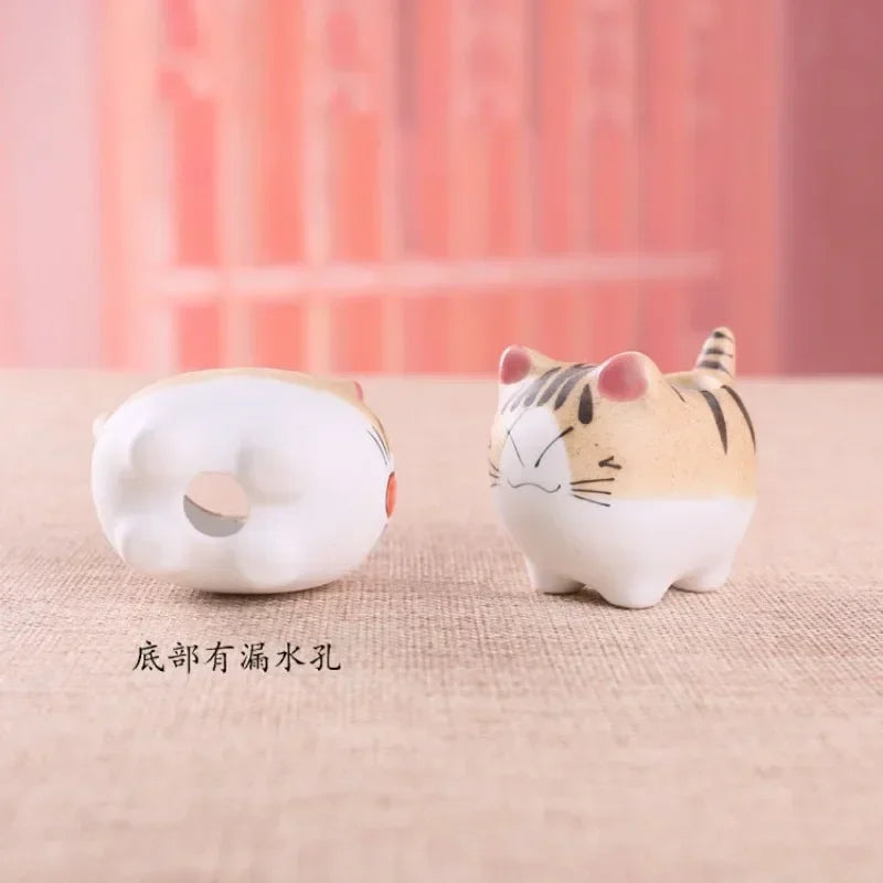 Ceramic Flower Pot Cute Cat Succulent Plant Pots Vase Simulation Cartoon Animal Pots Planters for Indoor Plants Home Decoration