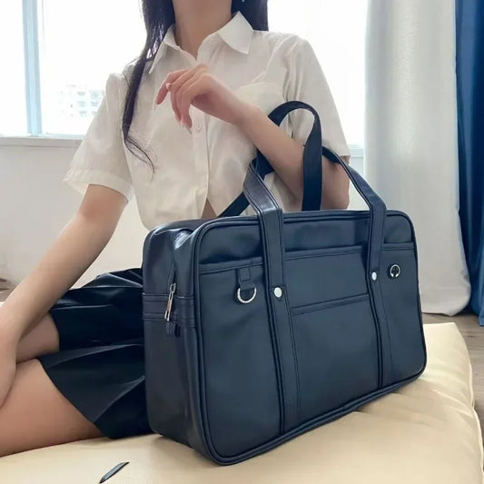 Japanese 2D Student JK Uniform Bag | Girl PU Backpack & COS Waterproof Shoulder Crossbody Bag
