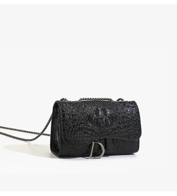 Luxury Women's Handbag with Chains & Sequins | Crossbody Shoulder Messenger Bag (Brand Design, Animal Print, Casual Purses)