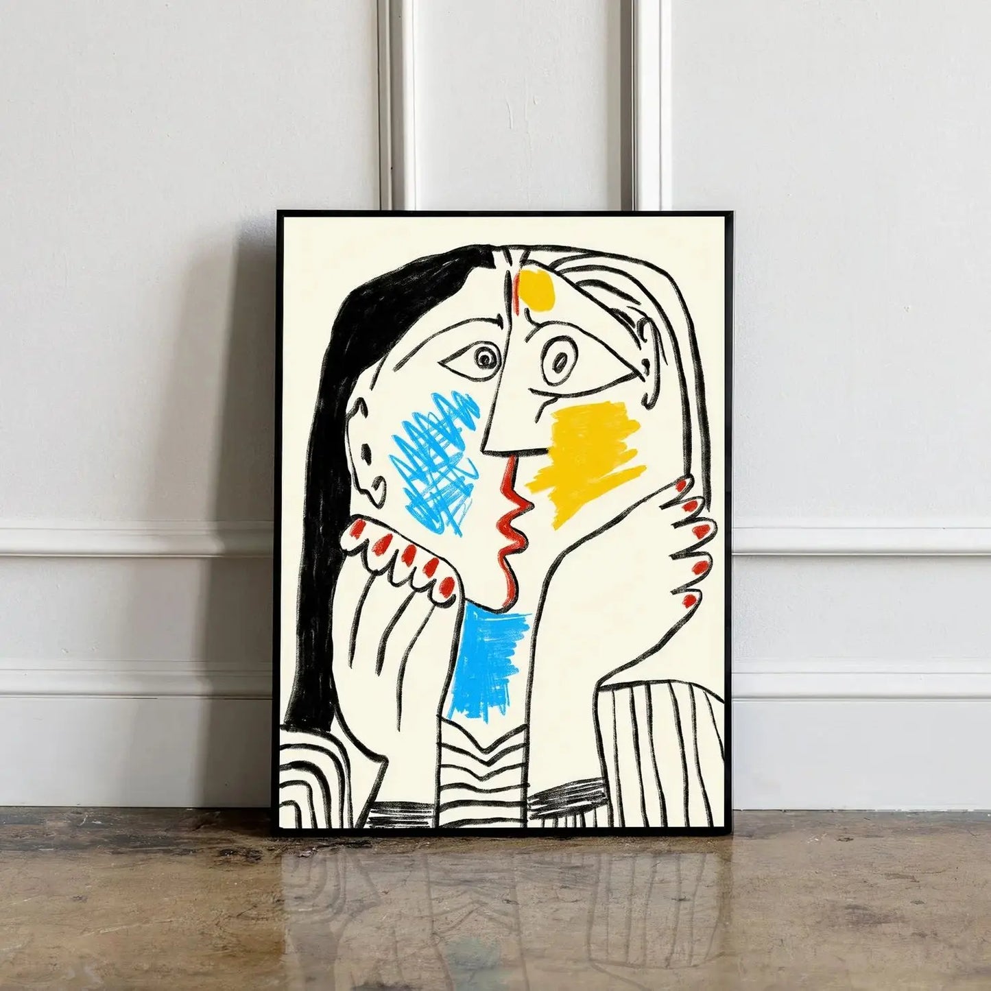 Picasso Exhibition poster, Picasso The Kiss Art Print, Gift Idea for friends, Picasso Exhibition Wall Art Decor, Famous Artist