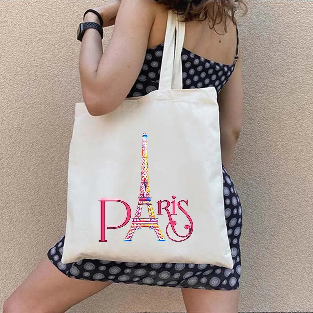Woman's Large Capacity Canvas Tote Bag | Stylish Travel & Shopping Shoulder Handbag (Work, Gym, Grocery, Eco-Friendly)