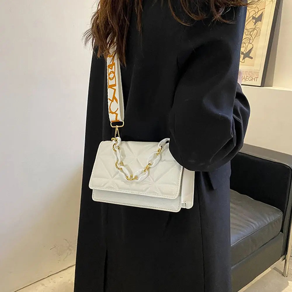 Large Capacity Shoulder Bag Women | Female Fashion Casual Handbags & PU Leather Crossbody Clutch Flap Bag (Streetwear Accessory)