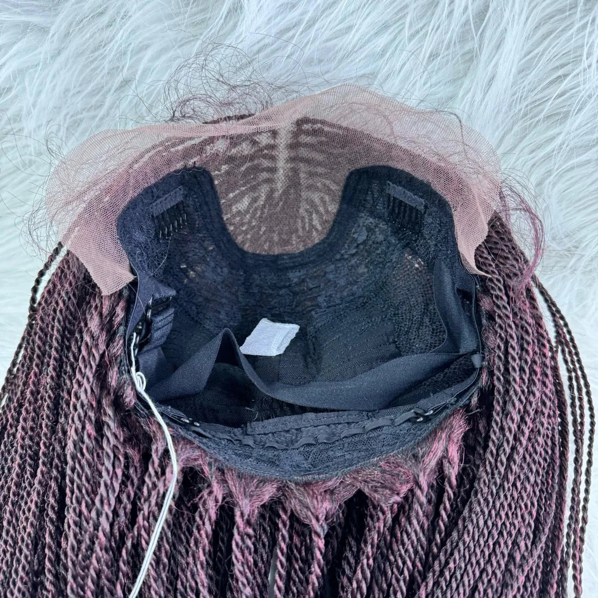 Knotless Box Braids Synthetic Lace Front Wig 28" | Straight | Heat Resistant | Kanekalon Hair | For Black Women