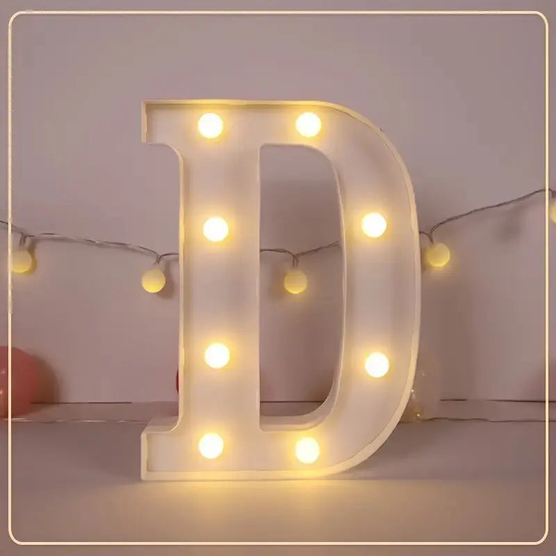 21.8cm White LED Letter&Number Night Lights,Battery Powered Decoration Lights,Wall Lights For Wedding,Birthday,Party,Christmas